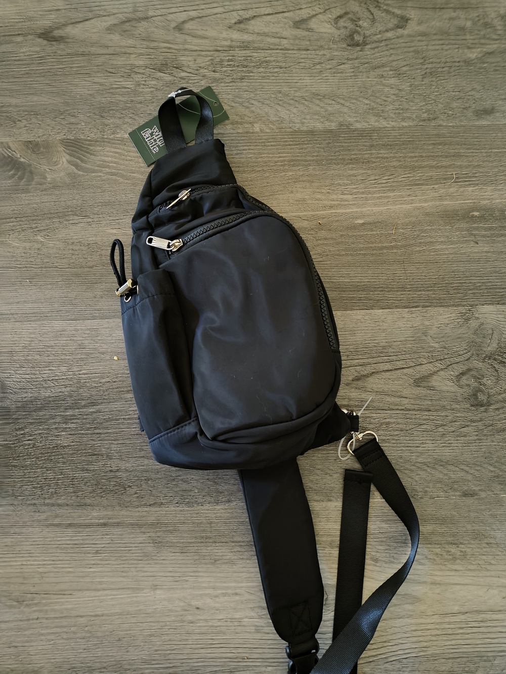 Black Sling Crossbody Bag - Compact Everyday Carry